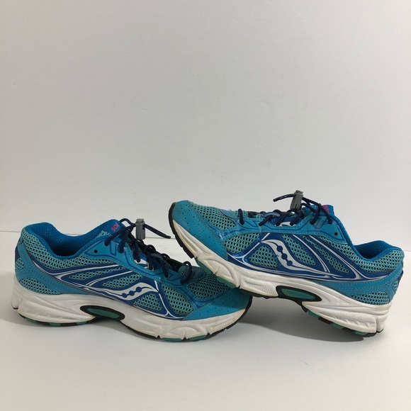 Saucony Shoes Womens 9 Blue Pink Running Athletic Mesh Upper Lightweight - Picture 6 of 8